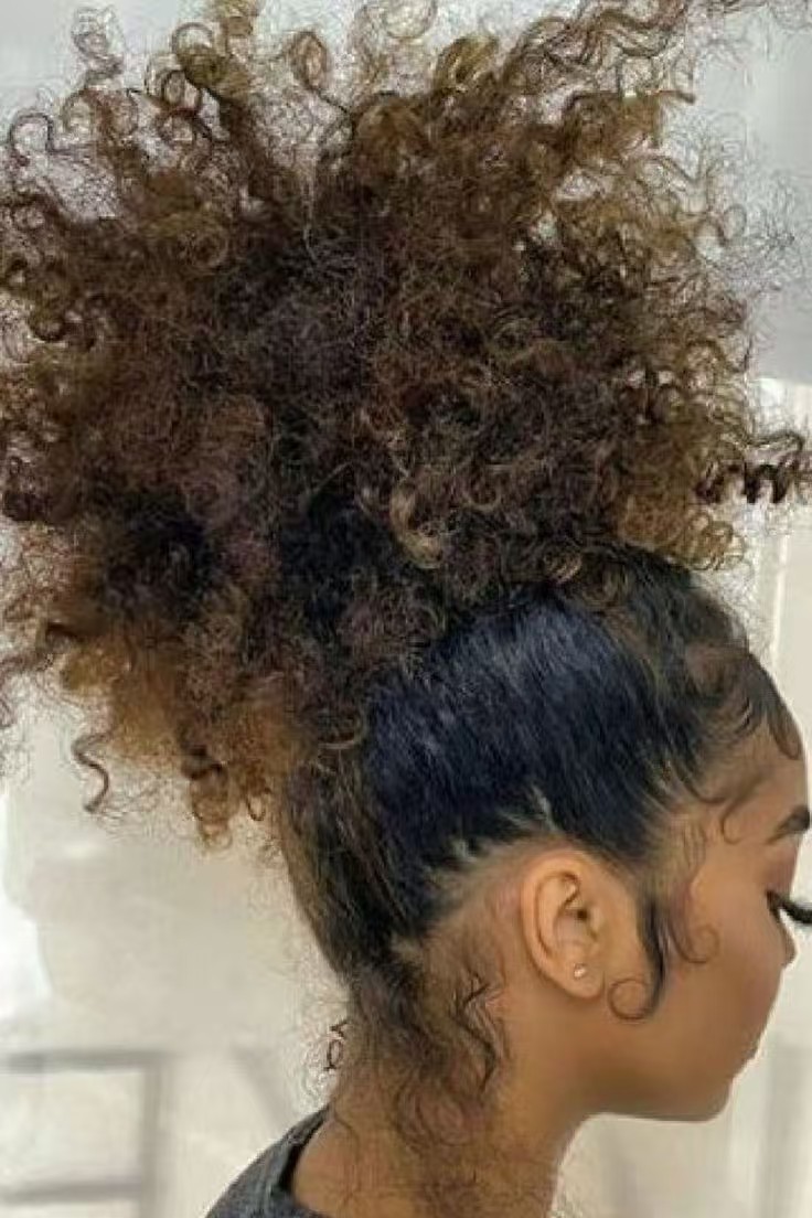 Yellow blonde puff kinky curly human hair pony tail hair piece puff afro bun drawstring clip in raw virgin brazilian african american extension ponyta