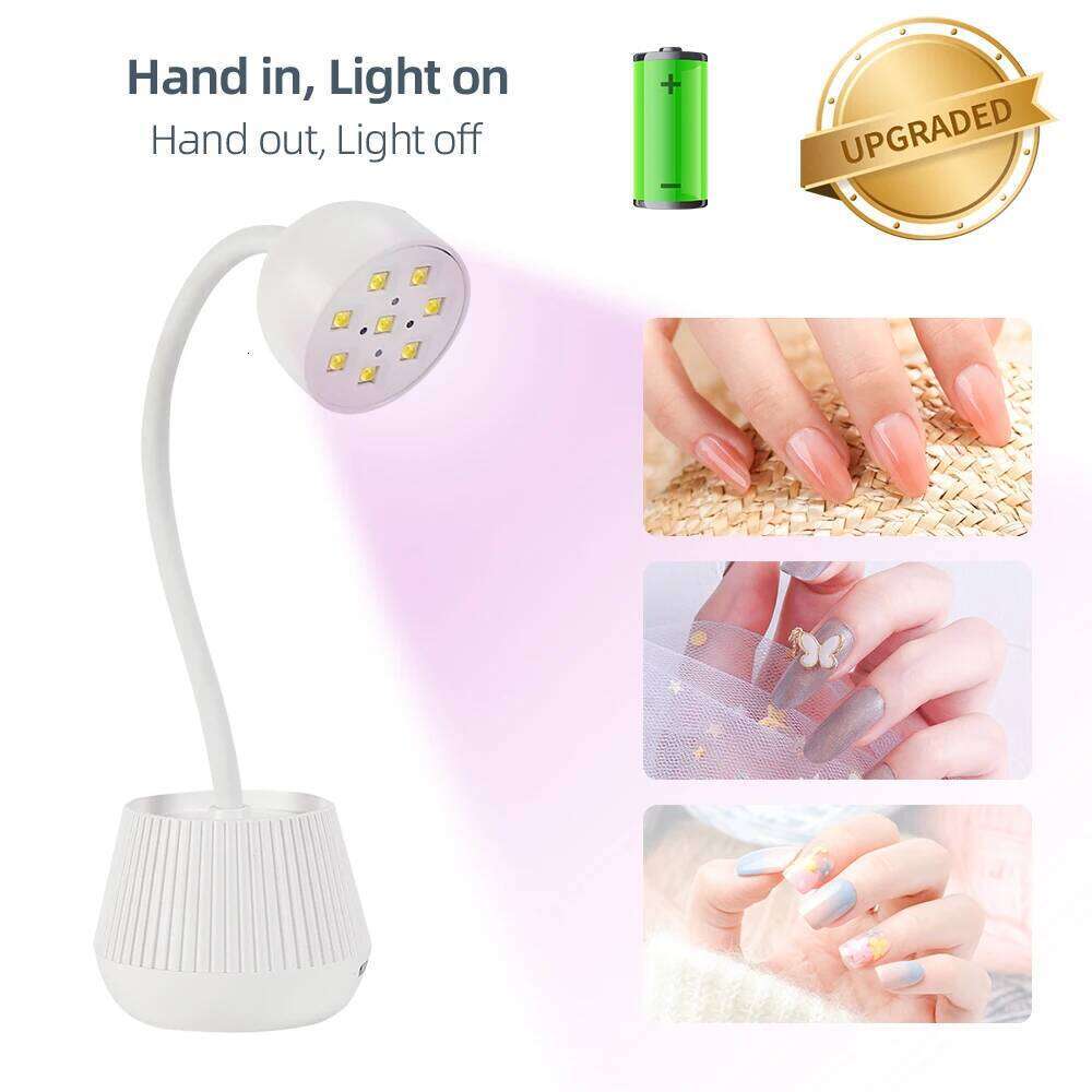 Mini LED 24W Dryer False Manicure Polish Glue Fast Drying UV Light Nail 360 Bendable Table Lamp Design X250710