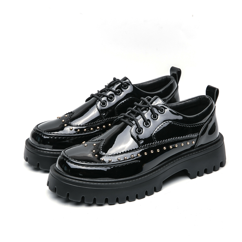 68801- Hand carved genuine leather formal leather shoes, men's business casual shoes, wedding multifunctional high-end fashion and comfort