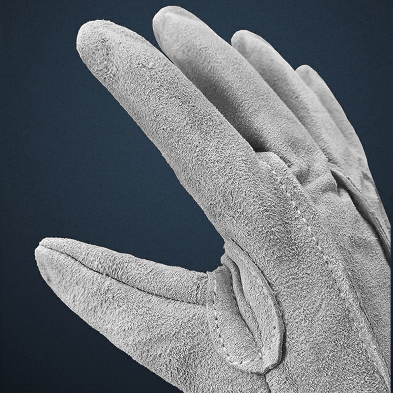 Protective gloves cowhide electric welding stab-proof, scald-proof, wear-resistant and high-temperature resistant insulating gloves