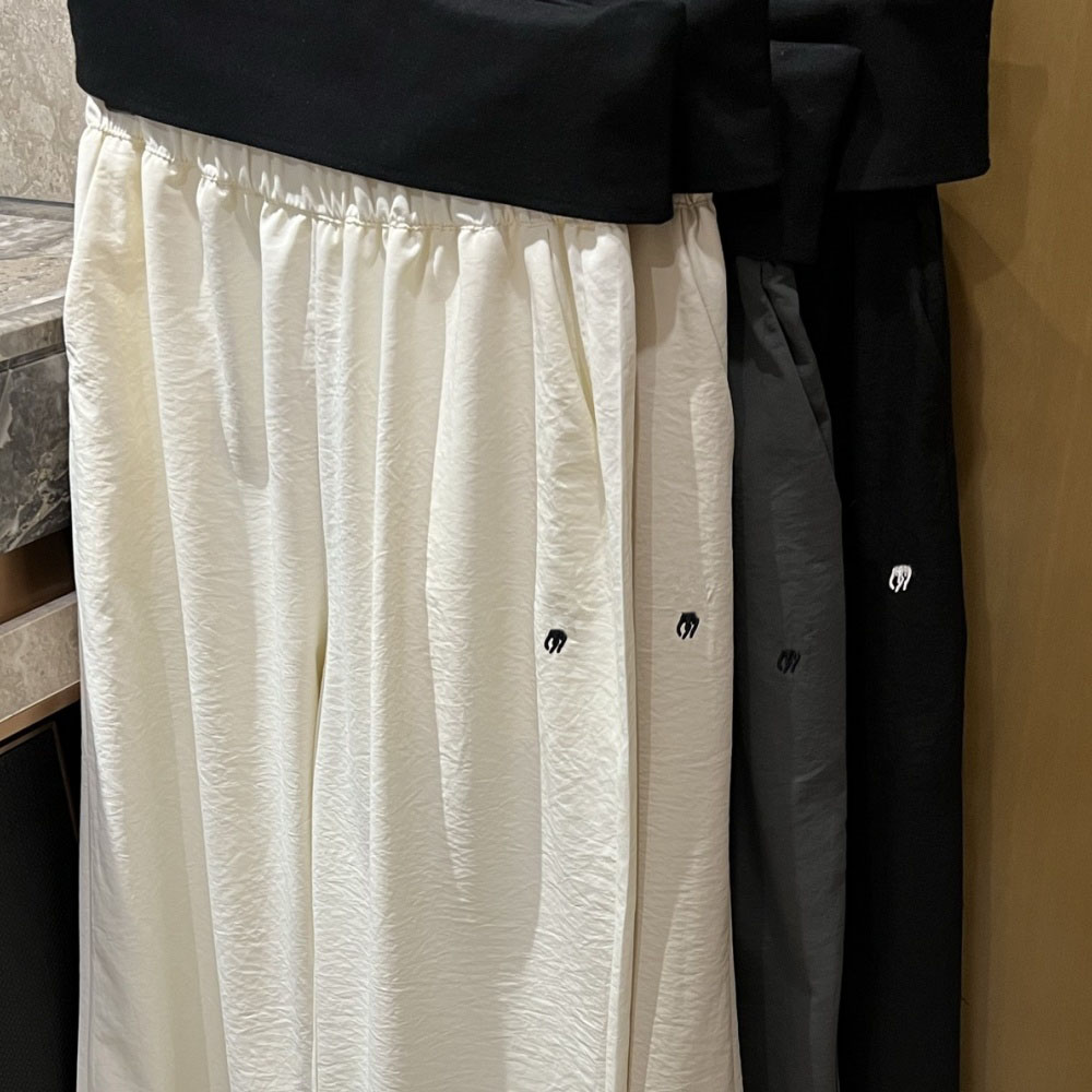 Wide Leg Pant Women 4 Color Embroidery Sun Protective Casual Style Cargo Pants Light Weight Trousers Z260314