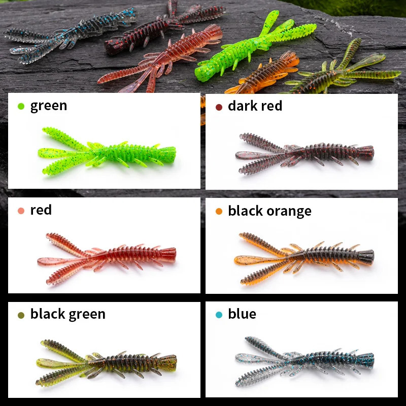 LINNHUE Floating Soft Shrimp Fishing Bait NED Rig Wobblers Swim Lure Jig Salt Silicone Swimbait with Fish Attractant y250708