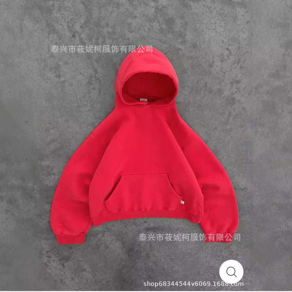 Autumn Winter New Solid Color Loose High Street Trendy Personality Couple Hoodie Women's Hooded B5