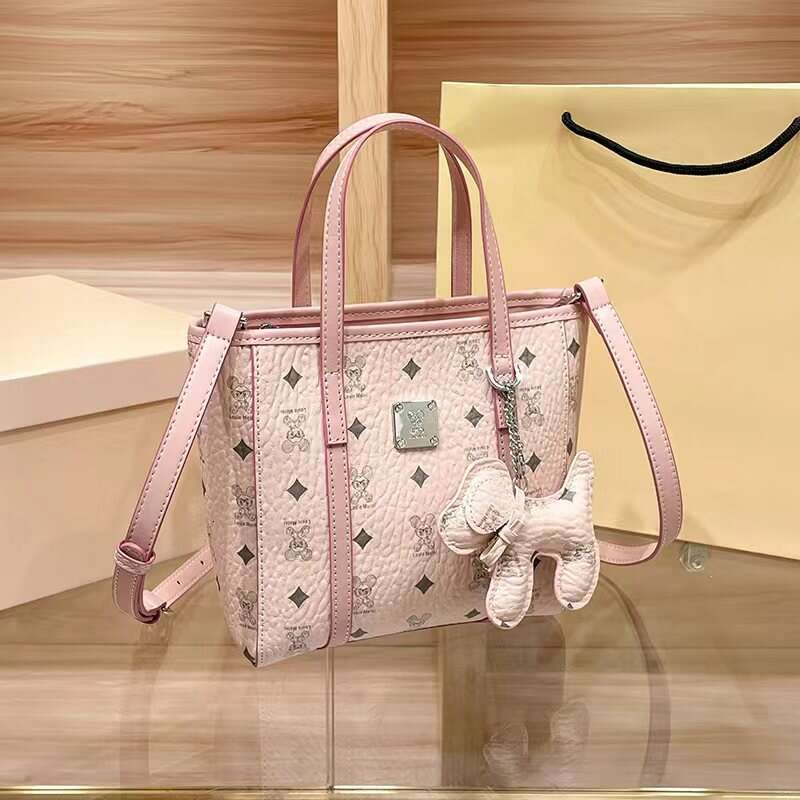 2025 New Women's Tote with Printed Fashion Texture, High-end Feel, Suitable for Middle-aged Women, Handheld, Shoulder, and Crossbody Small Bag Tr