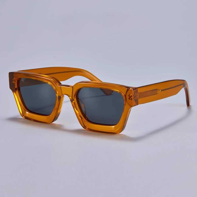 Top Quality Trendy Square Polarized Sunglasses for Men Wen Retro Acetate Sunglasses UV400 Anti-glare Sun Shade W250710