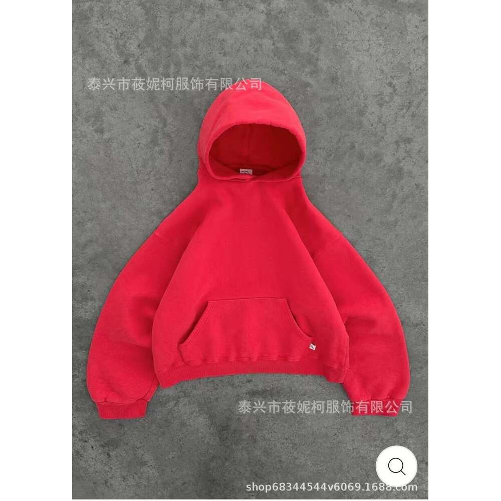Autumn Winter New Solid Color Loose High Street Trendy Personality Couple Hoodie Women's Hooded B5