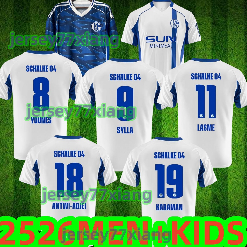 25 26 FC Schalke 04 Soccer Jerseys Retro 2010 11 12 Home Schalke 2025 2026 ANTWI-ADJEI LASME KARAMAN Football Shirts YOUNES SCHALLENBERG HAMACHE BACHMANN Men Uniforms