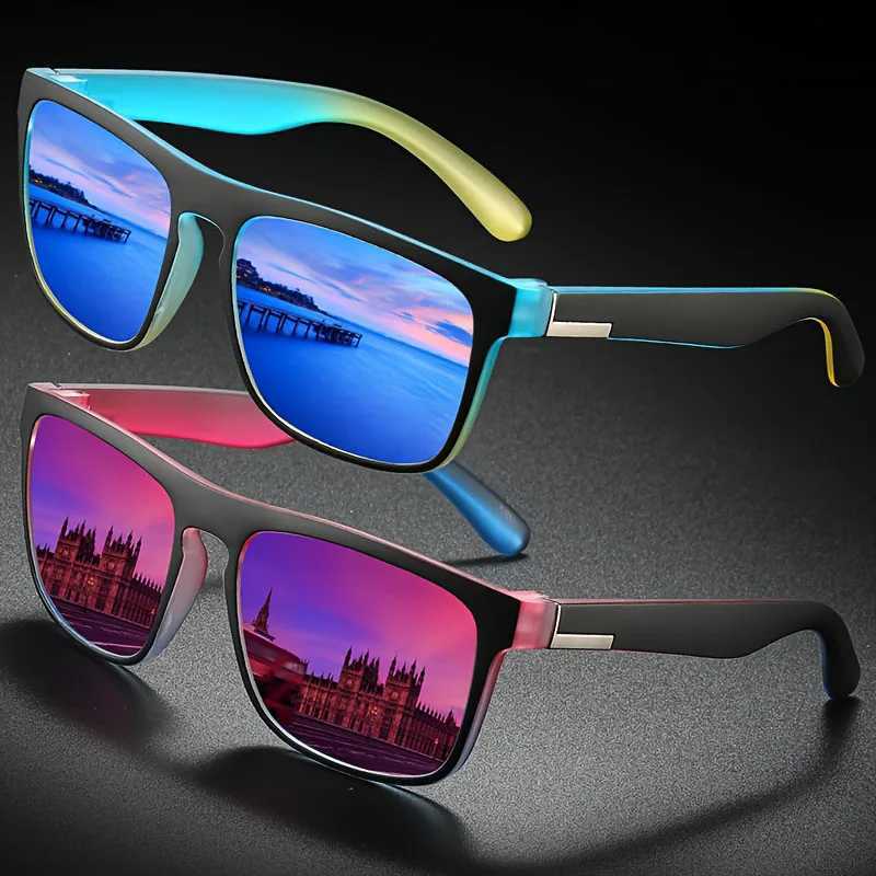 Square Gradient Mutipcolor Polari Sunes Anti Glare Sun S For Summer Party Vacation Travel Driving Fishing W250709
