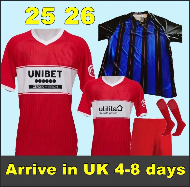 2025 2026 Middlesbrough Soccer Jerseys HACKNEY AZAZ FRY LATTE LATH DEN BERG JONES MCGREE football shirt FORSS CLARKE men kids umniform kit set