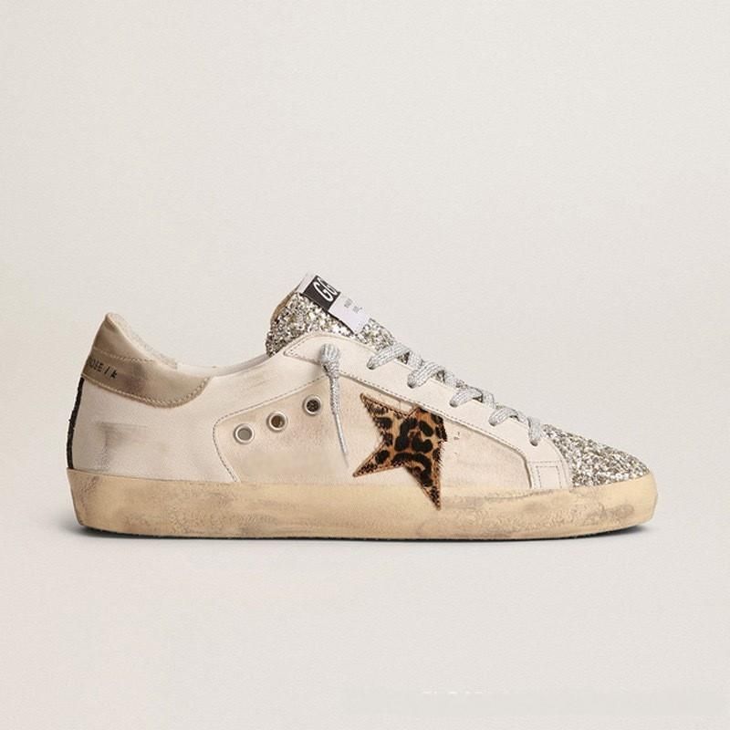 5A Luxury sneaker ggdbs Stars Designer exercise shoes for women super leather skinprint white classic casual star sneakers golden gooose