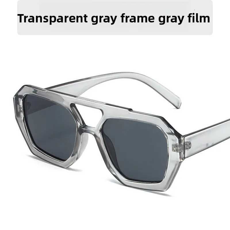 New fashion double beam sunglasses simple collision casual plain sunglasses W250709