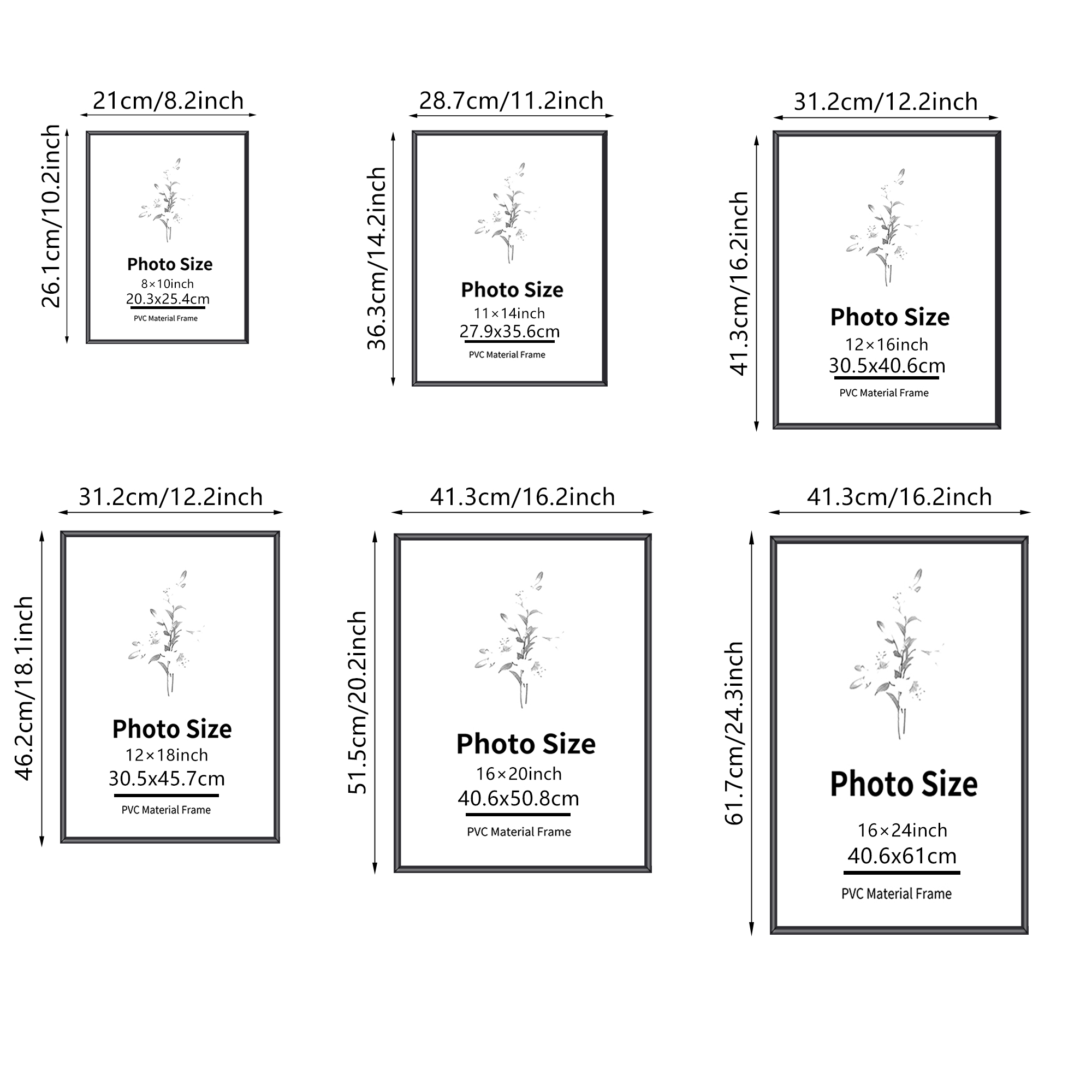 1pc Photo Frame, Black, Picture Frame Wall And Tabletop Display, for Desktop Art Decor, For Birthday Party Decor H260306