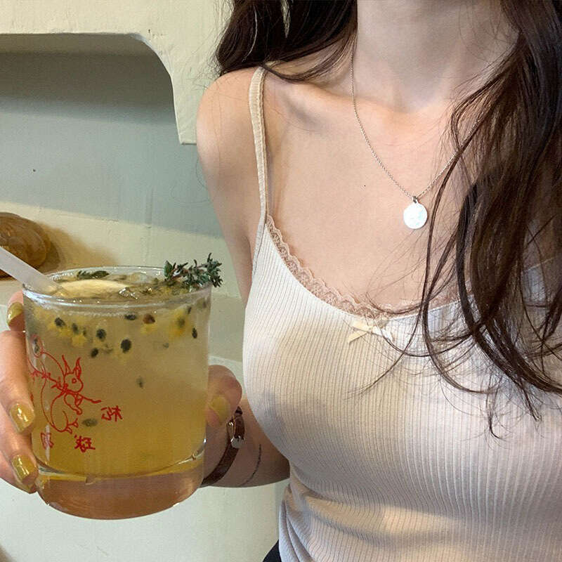 Trendy Backless Vest Layering, Short Floral Lace Camisole, Ins Super Hot Girl Student Top For Women B5