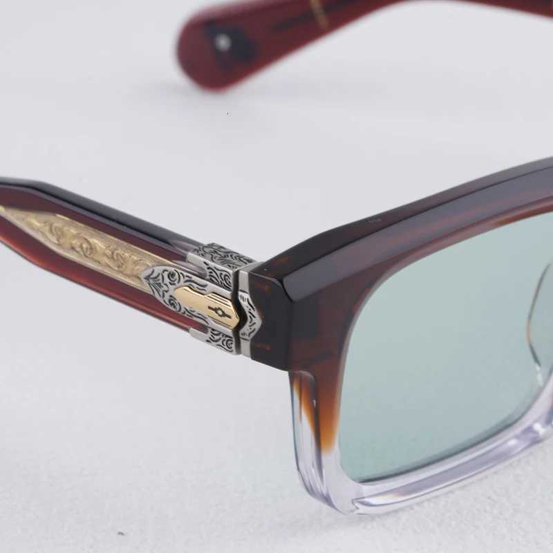 2025 Trendy Luxury Brands Square INS Sty Sunes Uv400 Wen and Men es Acetate Handmade Japan Sty Eyewear With Case W250709