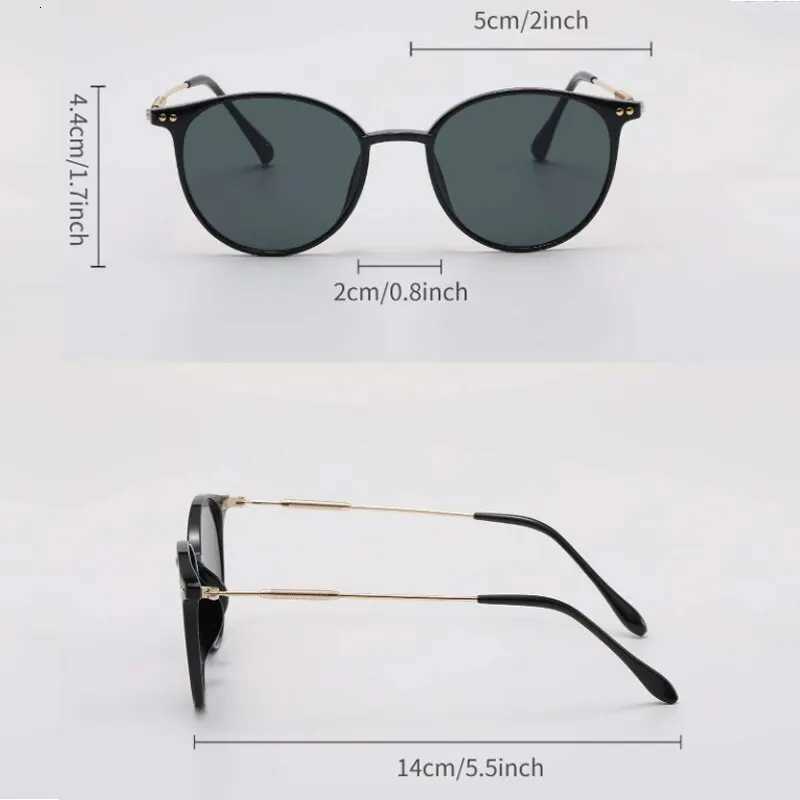 2 Pairs Per Set Small Round Sunes Wen Cute Skinny Cat Eye Eyewear Men Vintage Narrow Cateye Sunes Set W250709