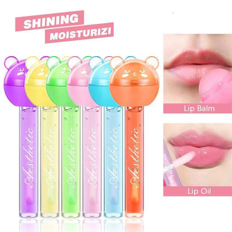 2 In 1 Cute Lolli Gloss Lasting Moisturizing Plumping Plumper Mineral Oil Nutritious Lip Enhancer Liquid Makeup X250710