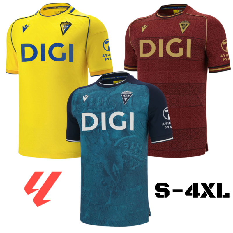 25 26 Cadiz CF Soccer Jerseys football shirts home away camiseta futbol Maillot