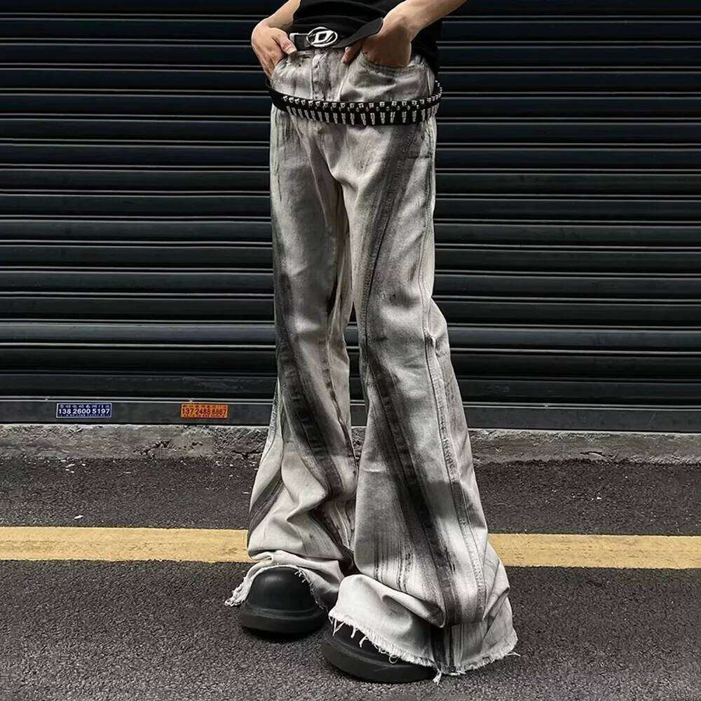 Y2K Haruku Contrasto Colore Gradiente Pantaloni In Denim Dollit Renim Trend Cas…