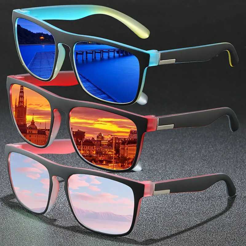 Square Gradient Mutipcolor Polari Sunes Anti Glare Sun S For Summer Party Vacation Travel Driving Fishing W250709