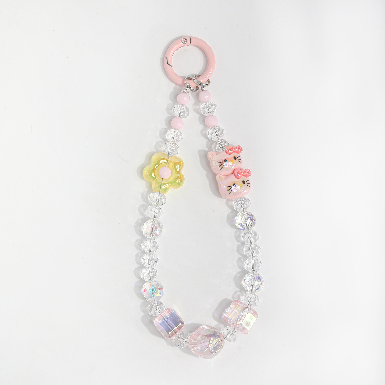 Cartoon Character Transparent Bead Phone Chain fashionable mobile phone chain