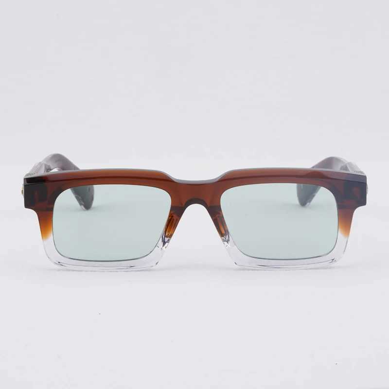 2025 Trendy Luxury Brands Square INS Sty Sunes Uv400 Wen and Men es Acetate Handmade Japan Sty Eyewear With Case W250709
