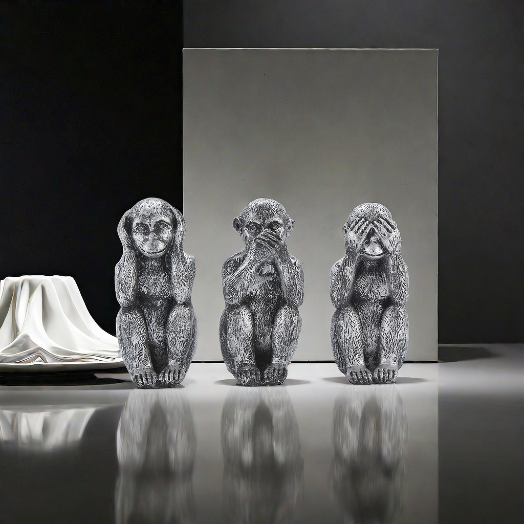 The new model doesn't listen, doesn't look, doesn't say, Prutz desktop decoration creative three no monkey crafts home decoration