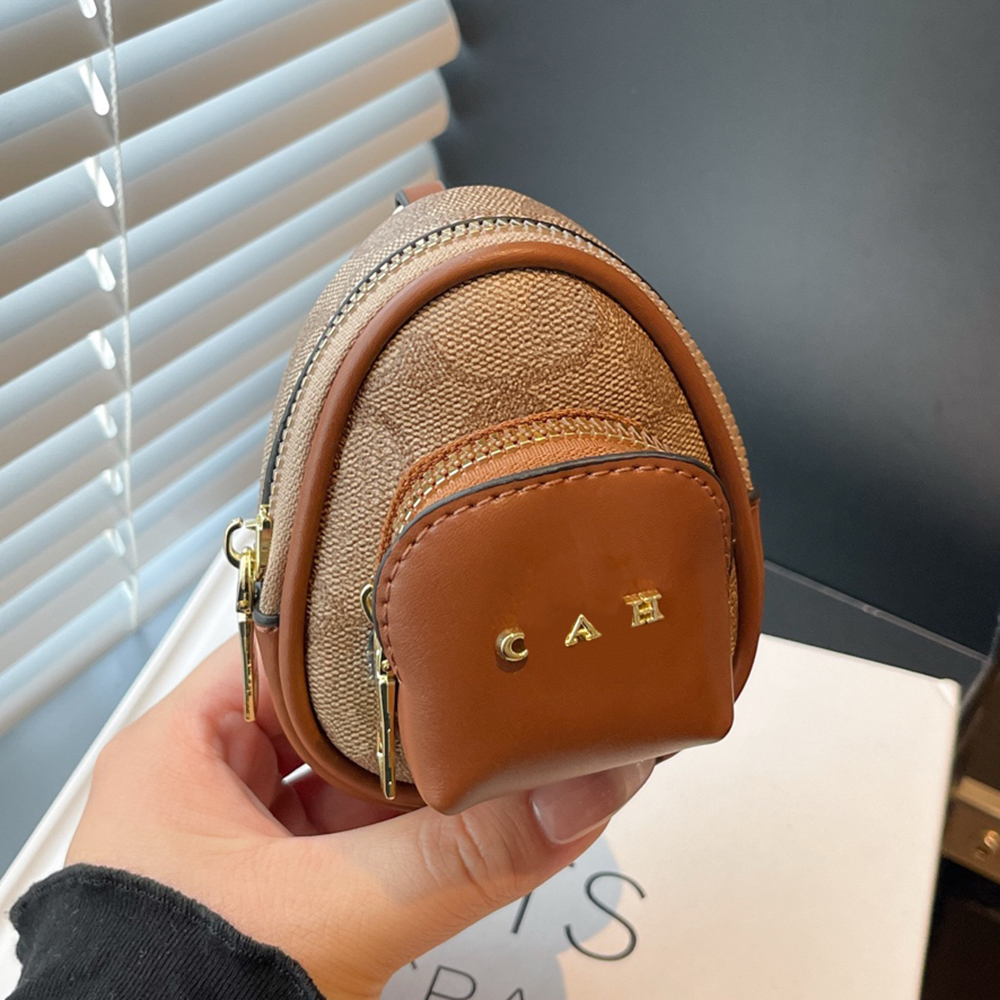 Mini Wallet Keychain Charm Stylish Leather Keyring for Womens Bags Bkpks and Coin Purses L250928CFIT