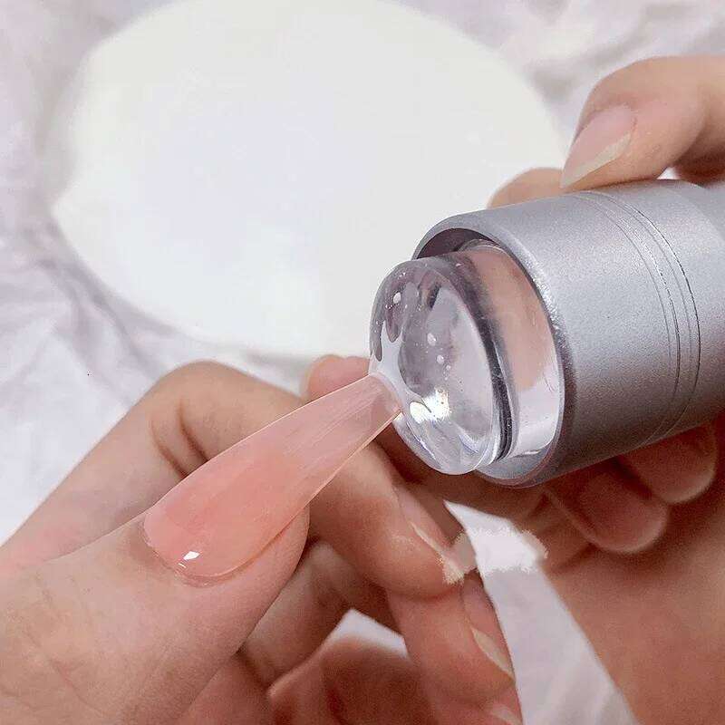 Handheld Press Light UV with Jelly Silicone Art Stamper for Nail Dryer Gel Polish Quick Dry Lamp Tools X250710 X250710