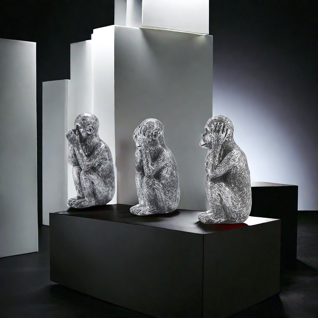 The new model doesn't listen, doesn't look, doesn't say, Prutz desktop decoration creative three no monkey crafts home decoration