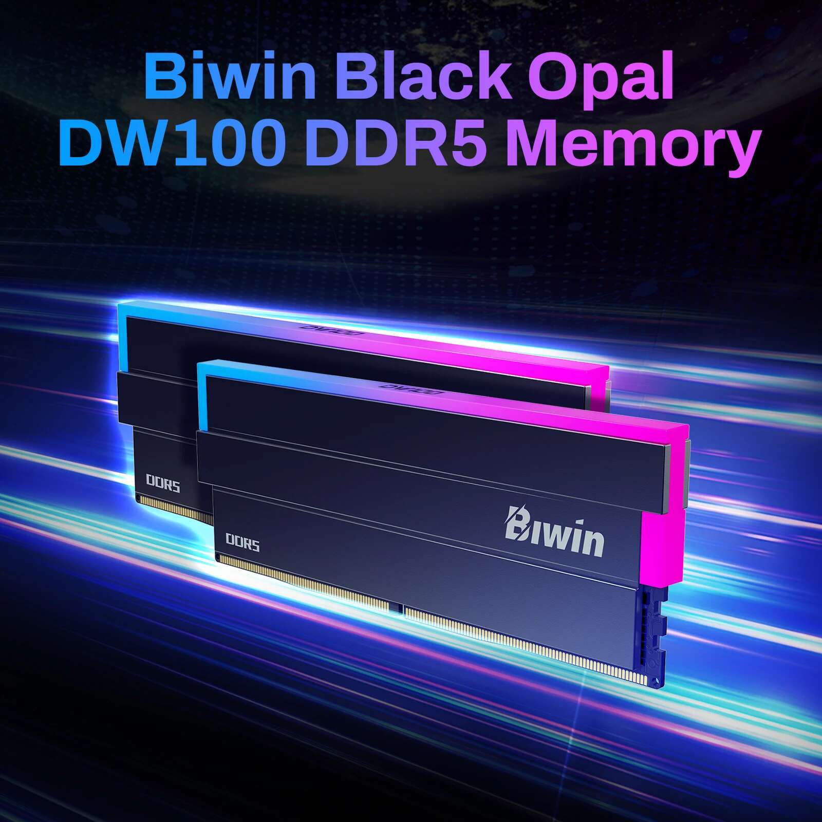 BIWIN DW100 RGB DDR5 RAM Memory 32GB(2x16GB) 6000MHz CL28 Gaming Computer Memory Compatible with XMP 3.0/AMD EXPO