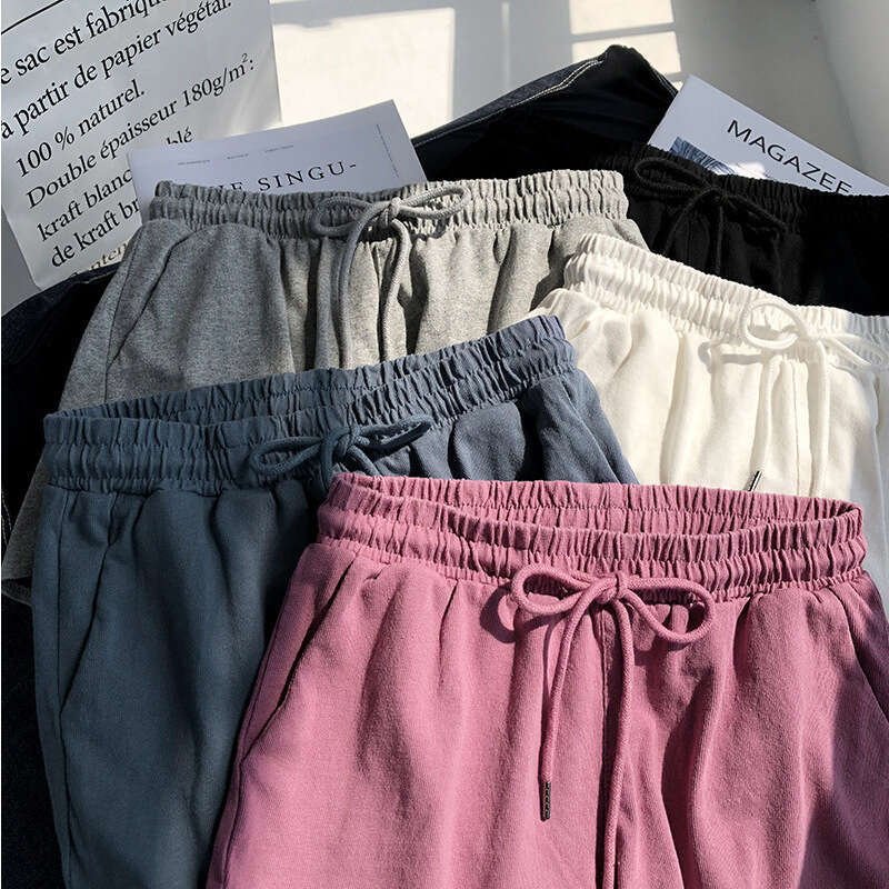 High Elastic Waist Sports Shorts Women Loose Casual Outer Wear Summer New Wide Leg Home Pajama Pants Trendy B5