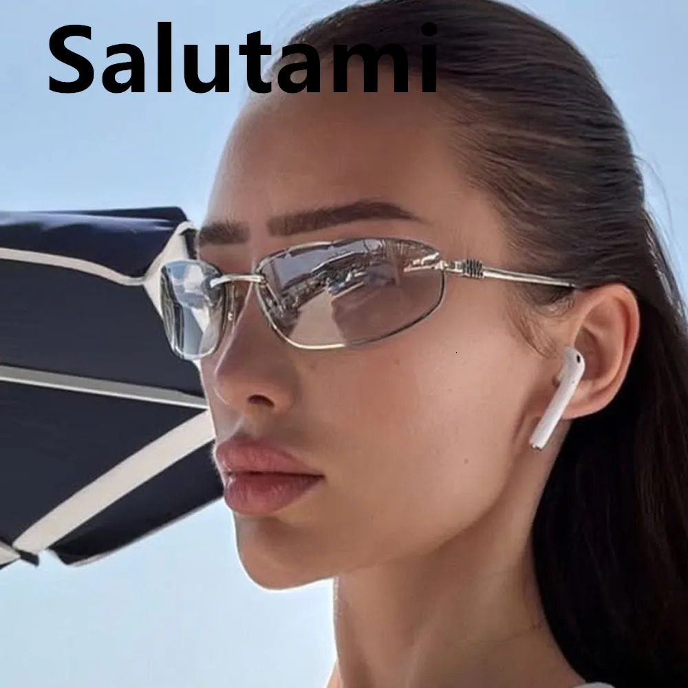 fashion hip hop alloy sunglasses women vintage silver cat eye sun glasses men Y2K punk eyewear uv400 driving shades 250708