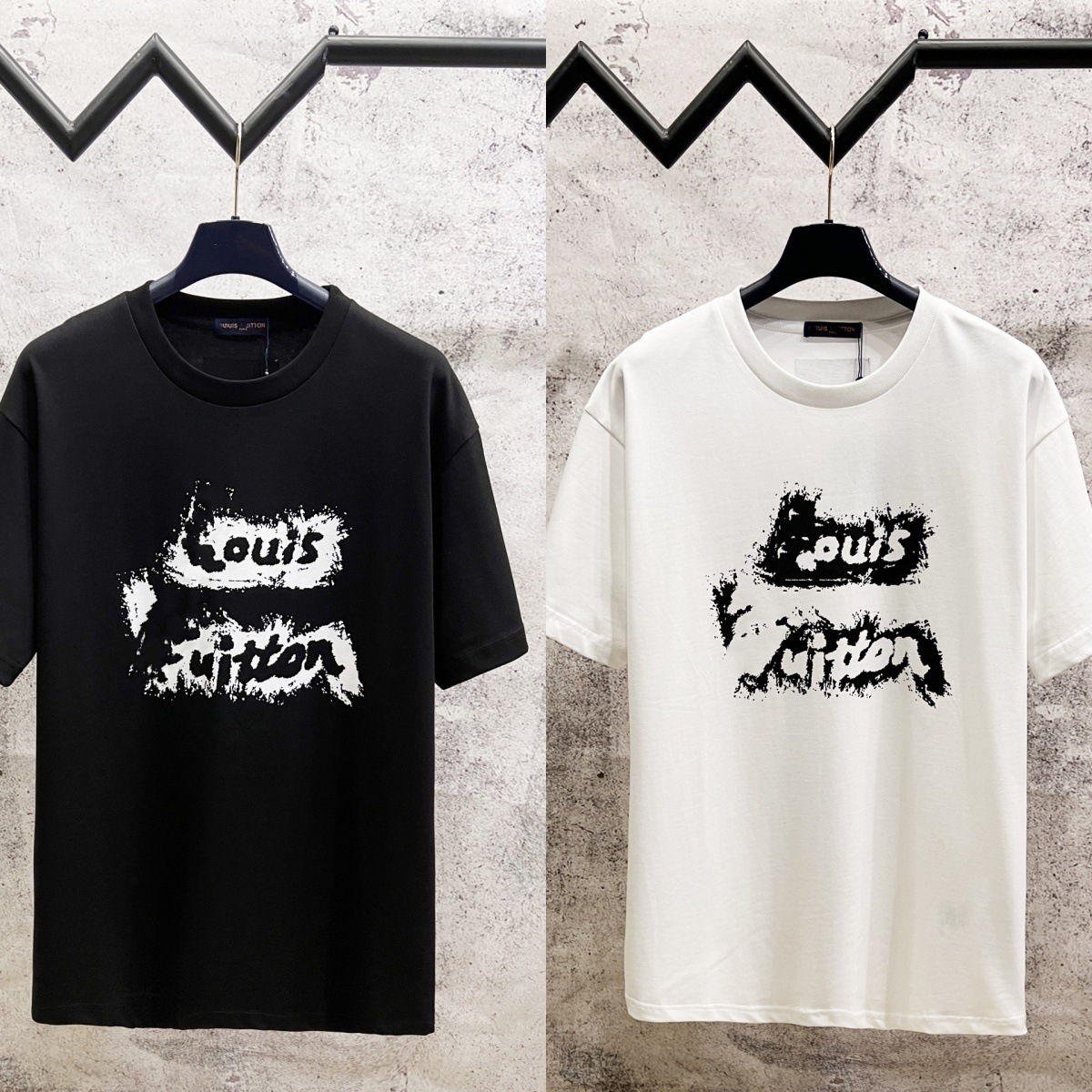 Designer T-Shirt A Maniche Corte Lettera Inchiostro Inchiostro Graffiti Stampa …