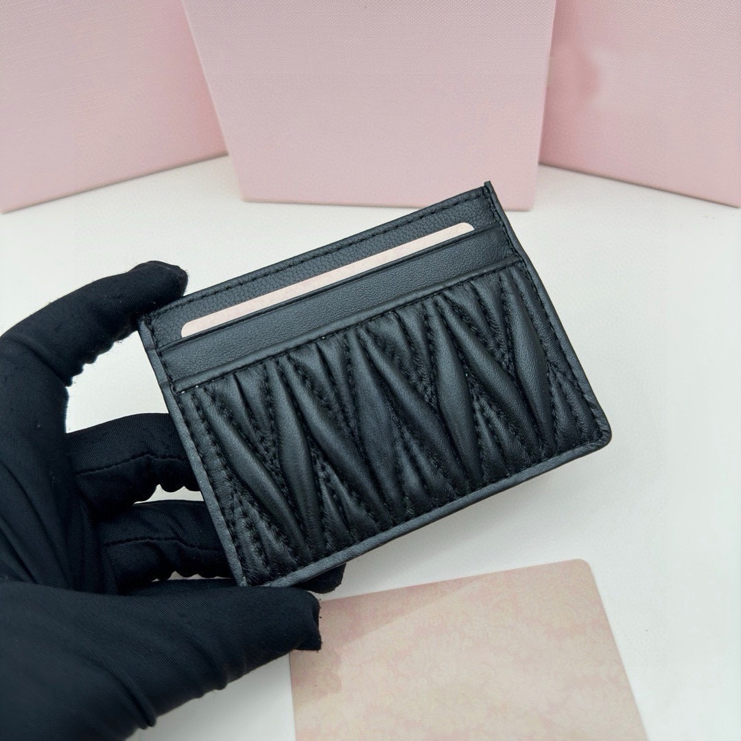 Luxury Wallet Women Mini Genuine Sheep Leather Designer Coin Purse Slim Credit Card Holder Soft Leather Small Fashion Purse Organizer For Ladies