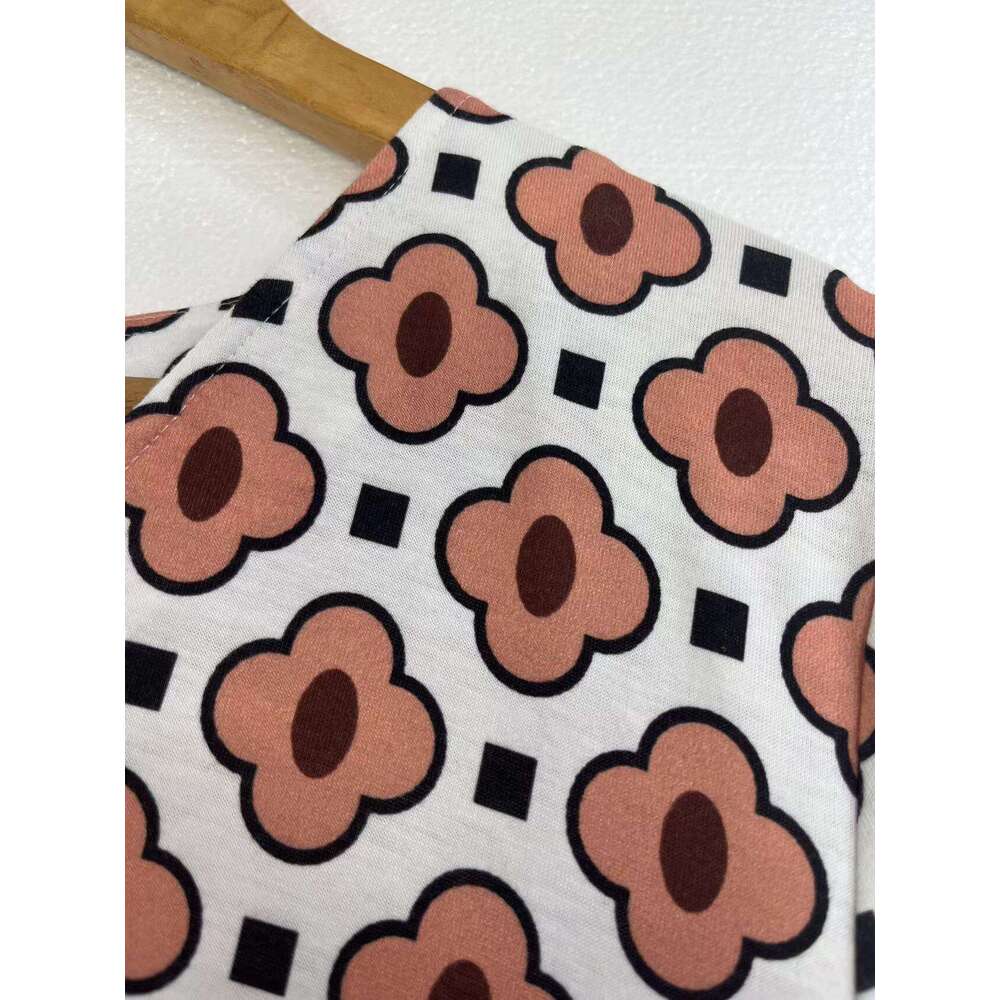 Bohemian Women's Summer New V-Neck Long Sleeve Dress Versatile Comfortable Vacation Slimming B5