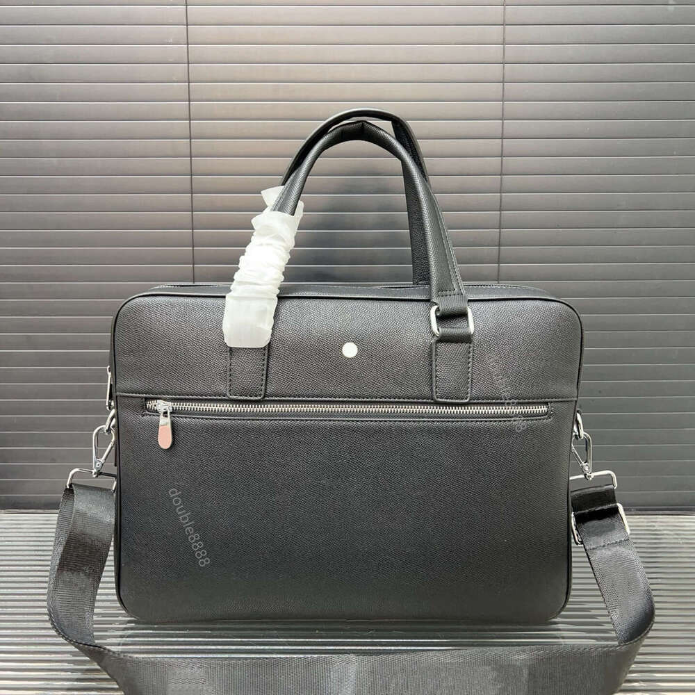 Designer Black leather briefcase fashionable men office laptop business handbag soft cowhide briefcase Classic messenger bag shoulder bag crossbody bag