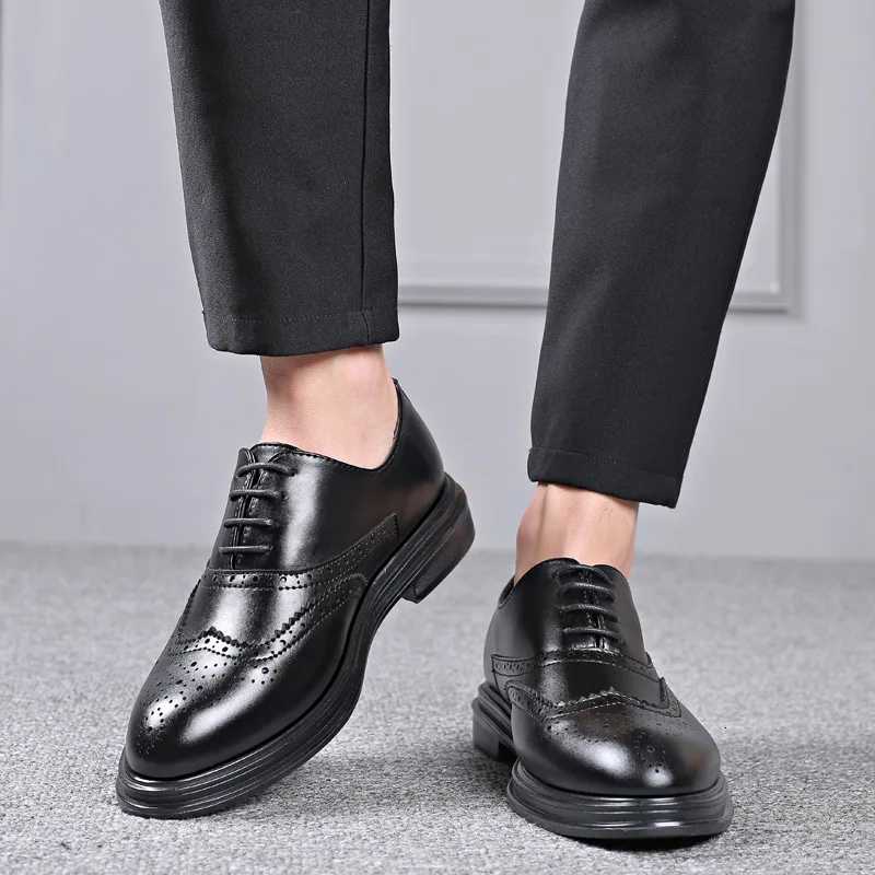 Italian Dress Mens Shoes Oxford Men Casual Luxury Designer Office Pointed Toe Black Corporate Wedding Shoes for Men 2023 XJ250710