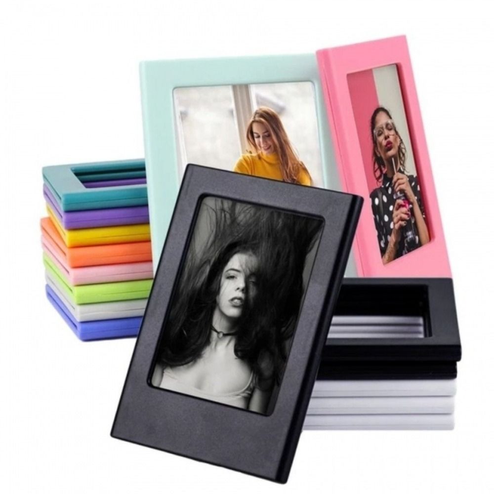 3-Inch Magnet Design Frame for Polaroid Photo Mini Picture Frames Transparent Acrylic Card Display Stand H260306