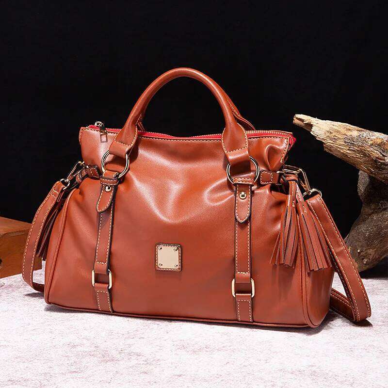 New Fashion Casual Tote Women Handbags Soft Leather Shoulder Bags For 2025 Ladies Vintage Big Capacity Crossbody Hand Bag