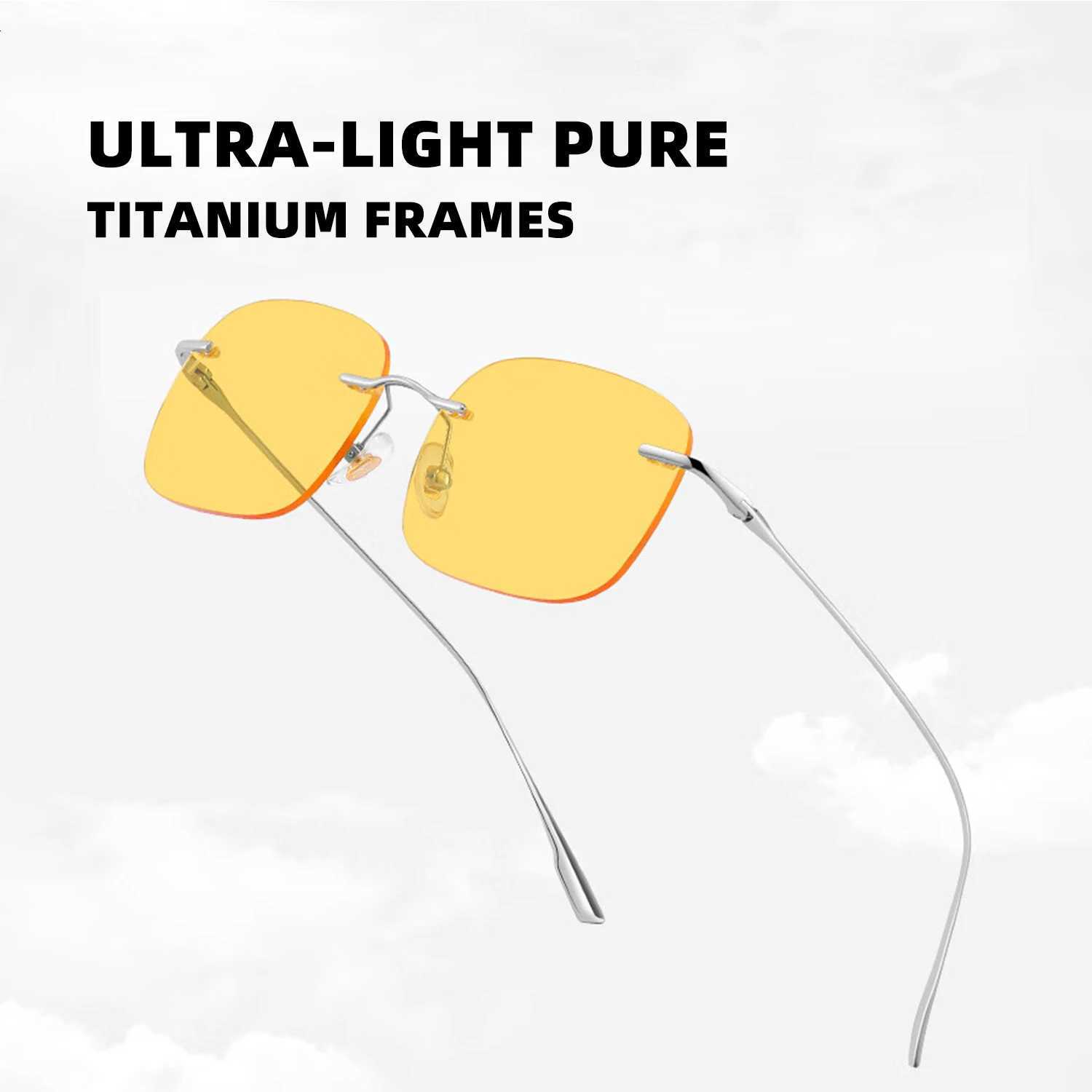 ioni Night Vision Sunglasses Wen High Quality Light Pure Titanium Driving Sunglasses Photochric UV400 BSYS99219 W250709