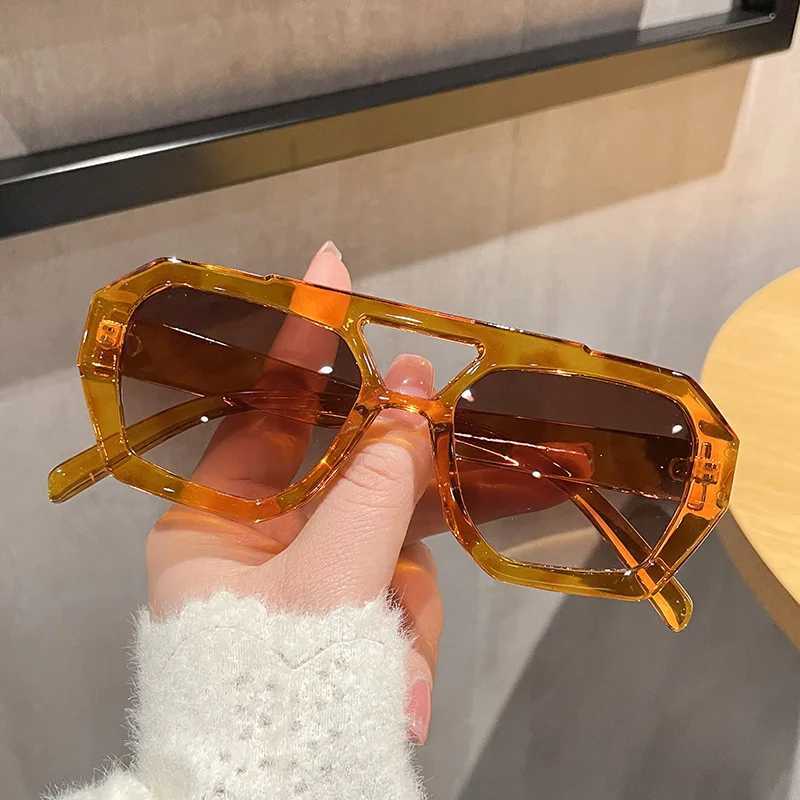 New fashion double beam sunglasses simple collision casual plain sunglasses W250709