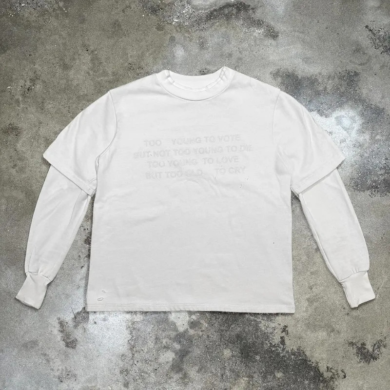 Y2k European and American letters printed cotton top men Gothic Harajuku fashion long-sleeved patchwork hoodie sweatshirt 250707