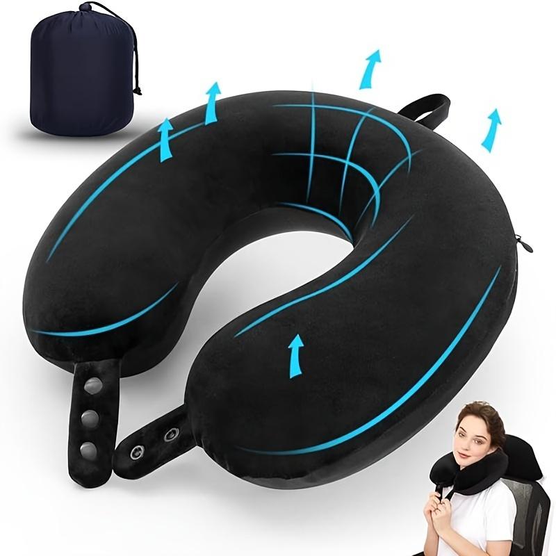 Cervical rod pillow U-Shaped Memory Foam Cervical Pillow for Travel & Office - Velvet Cover with Cotton Core