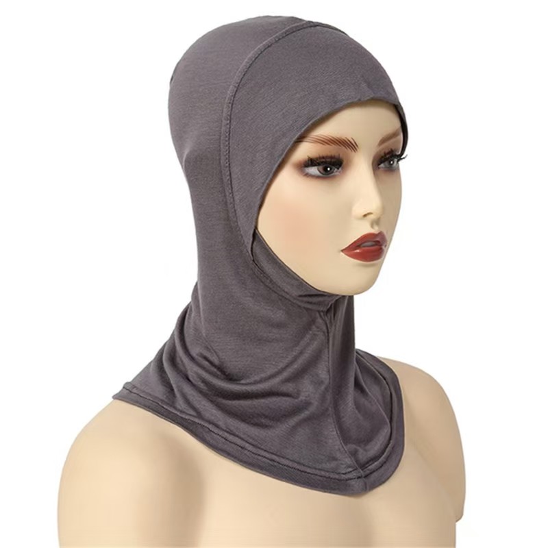 T1180 new solid color ladies face-lift chin-length hat scarf hat headscarf