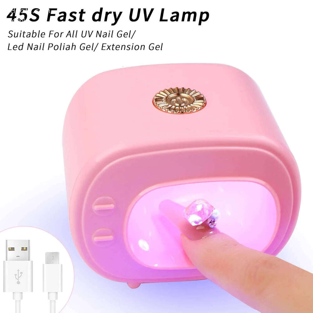 16W USB Mini Tv UV Led Lamp for Nails Accessories And Tools Pink Nail Polish Dryer Portable Manicure Products X250710