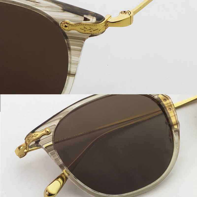 Top Quality Vintage Polari Sunes for Men Wen Retro Titanium Acetate Sun es UV400 Anti-traviot Trendy Sun W250709