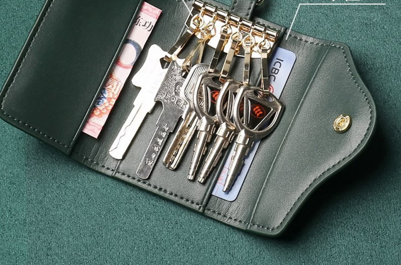 Key Case Protective Cover Card Holder Two-in-One for Men and Women Compact Mini Storage Key Bag 250710