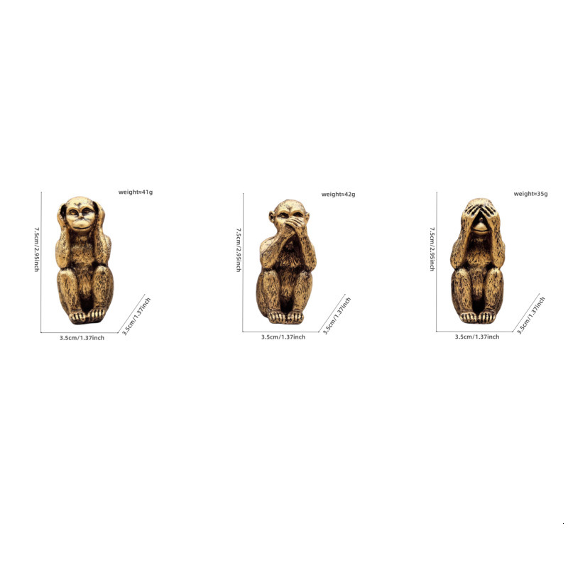 The new model doesn't listen, doesn't look, doesn't say, Prutz desktop decoration creative three no monkey crafts home decoration