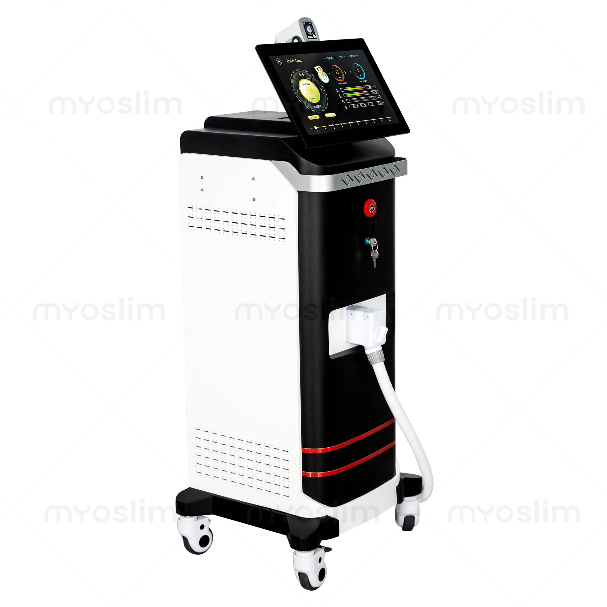 Professional Diode Laser Hair Removal Machine 808nm Painless Device for Full Body Hair Reduction and Skin Rejuvenation with Fast Cooling