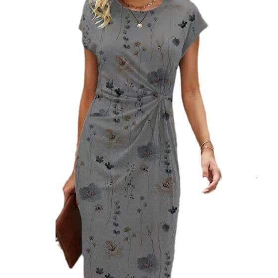 Spring Summer Women's Slim Fit Dress Versatile Elegant Light Luxury Workplace B5